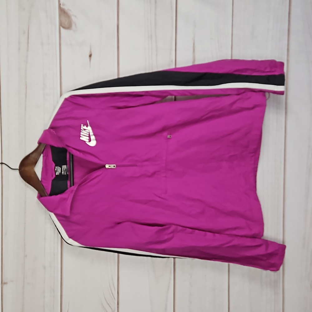 Nike Purple Lightweight Windbreaker Track Jacket 1/4 Zip Packable Pull Over - XS